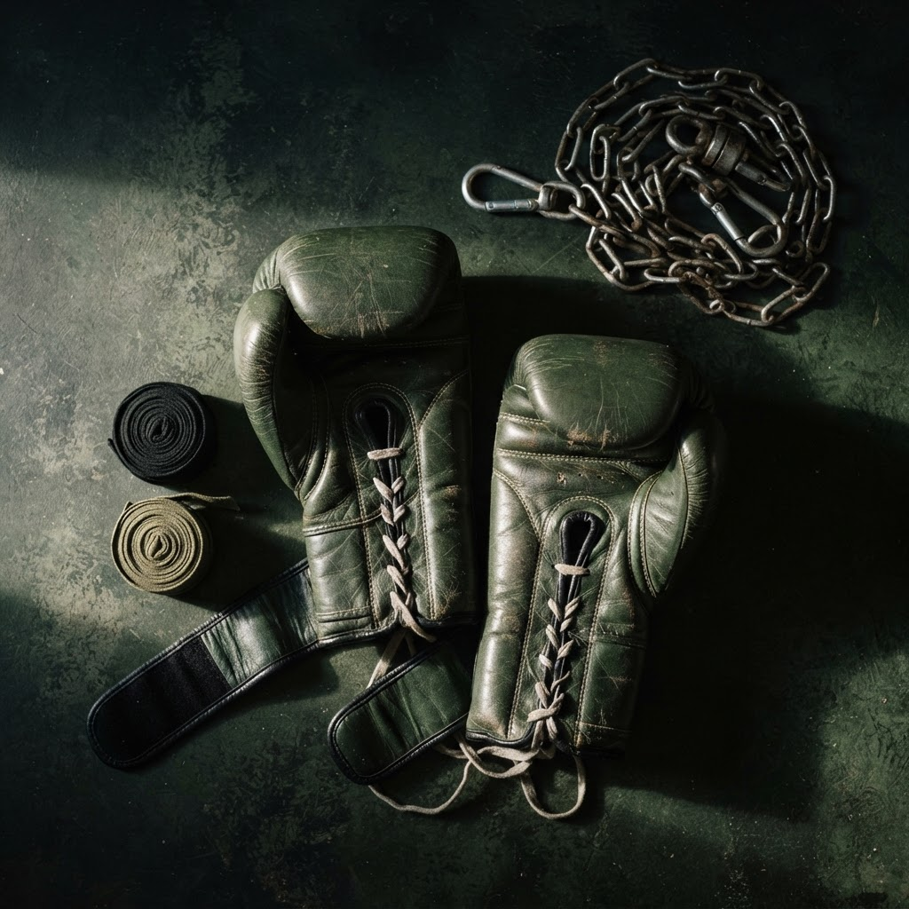 Ilustração sobre equipamentos no boxe