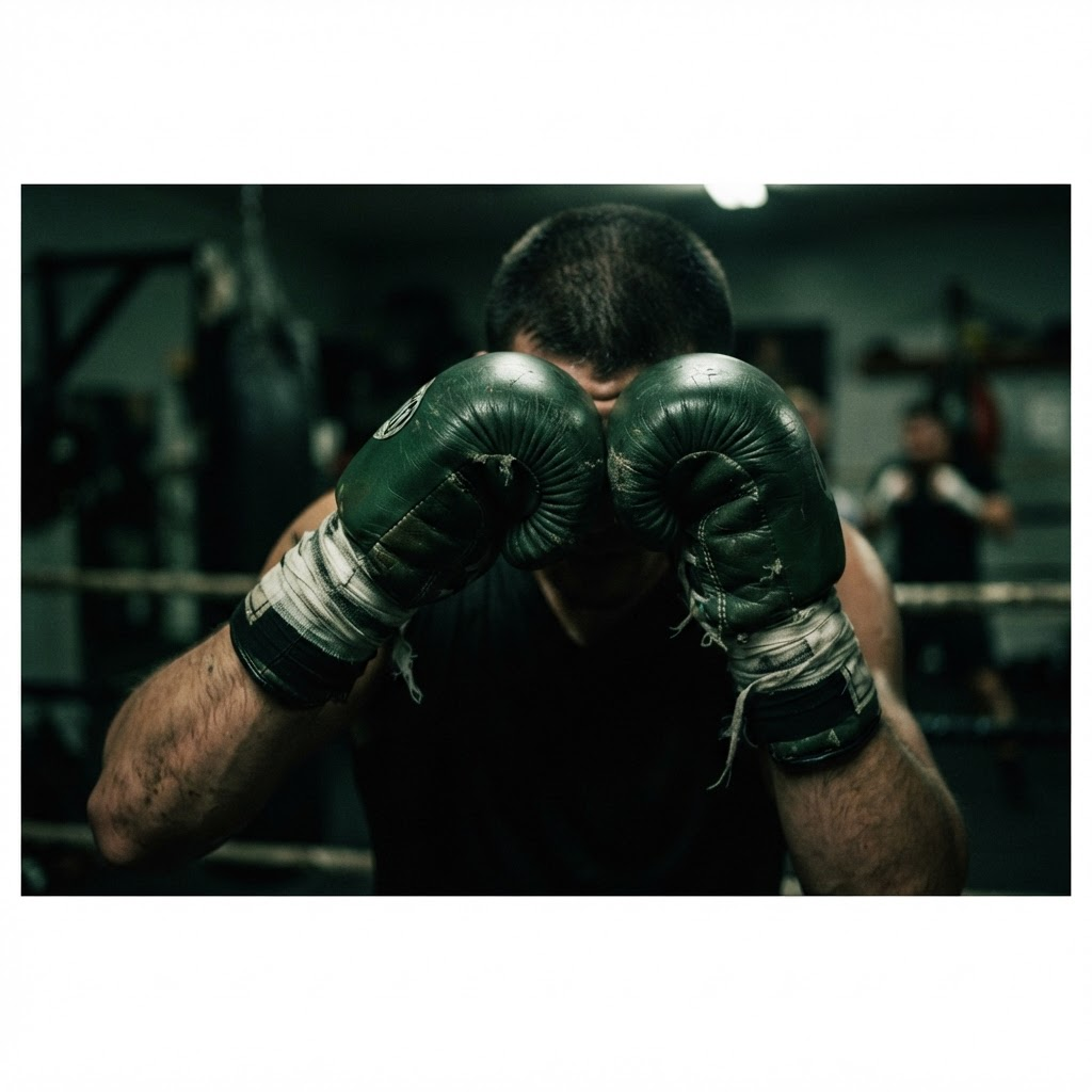 Ilustração sobre técnica no boxe